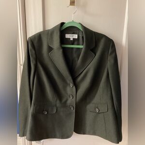 Women’s Jones Studio Green Blazer-Size 20W-lined-pre-owned